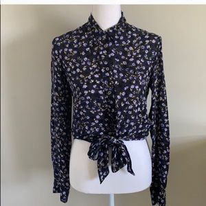 Banana Republic Toe Waist Floral Blouse